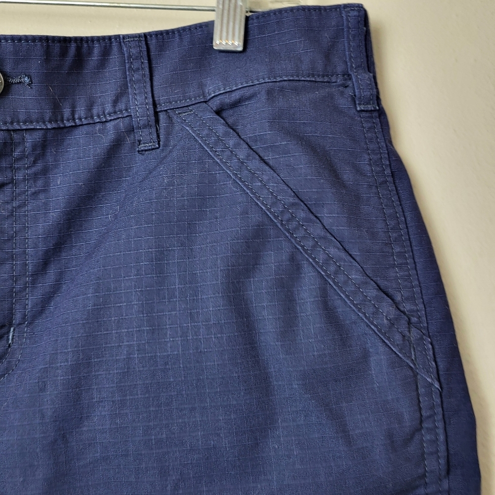 Carhart Force Original Fit Work Short Navy Blue Cuffed Women's‎ Size 14 - Picture 4 of 11